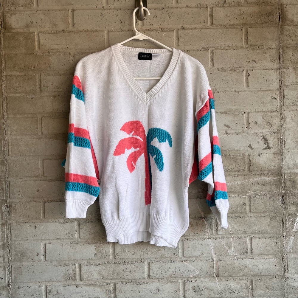 Vintage 80’s Catalina Sweater with Palm Design